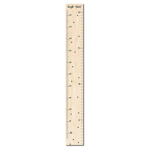 Qiweii Vintage Wooden Kids Growth Chart Ruler，Durable Material，Home Height Measuring Tool for Children