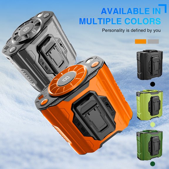 Qiweii Waist Hanging Outdoor Fan Portable Personal Cooling Device for Outdoor Activities