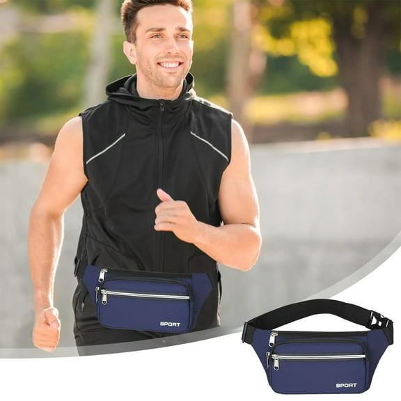 Qiweii Water Resistant Multifunctional Fanny Pack Adjustable Waist Bag For Men Women Durable For Hiking Running Travel Sports Daily Use Phone Wallet Storage