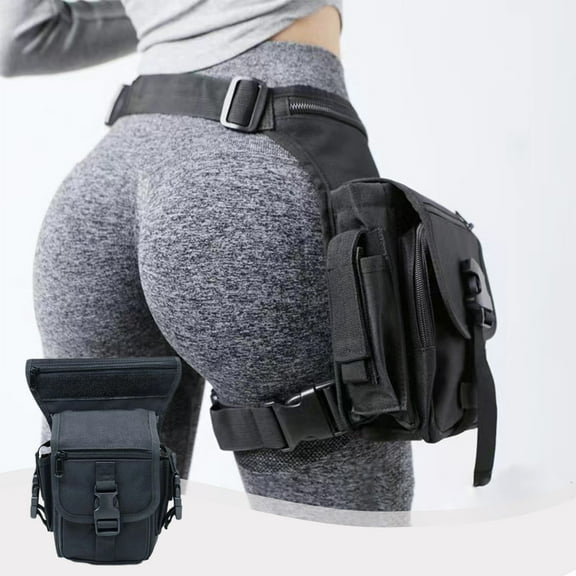 Qiweii Waterproof Motorcycle Riding Waist Bag - Tactical, Multi-Functional Crossbody Leg Pouch for Outdoor Fitness and Cycling, Durable Nylon Construction, Bike Bag