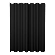 Qiweii Waterproof Shower Curtain Solid Color - Mildew Proof Plastic Polyester Fabric Bathroom Curtain with Hooks, No Drill Tension Rod Window Treatment for Bathtub, Machine Washable & Wipeable