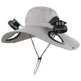 thumbnail image 1 of Qiweii Wide Brim Outdoor Solar Fan Hat, UPF 50+ Fishing Hat for Man with 2 Solar Fan, 3 Modes 180°Rotating Fan Hats Outdoor Wide Solar Fan Sun Hat, 1 of 9