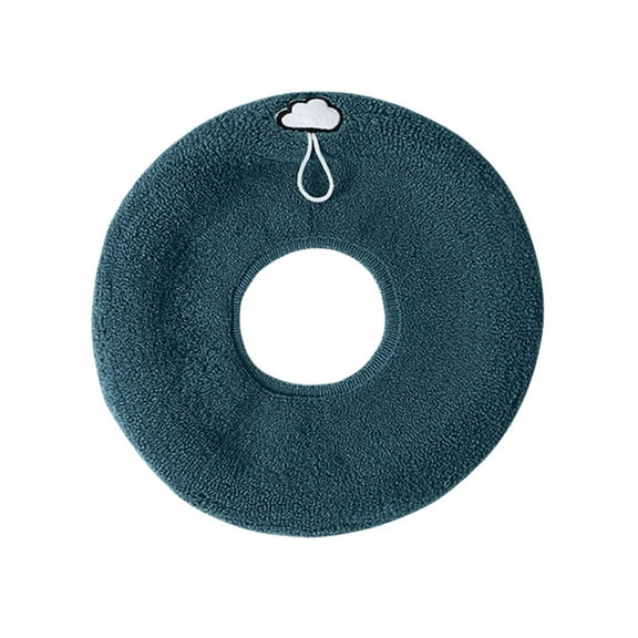 Qiweii Winter Knitted Toilet Seat Cover Thickened with Handle Washable Household Toilet Ring Sets Soft Warm Non-Slip Bathroom Accessory
