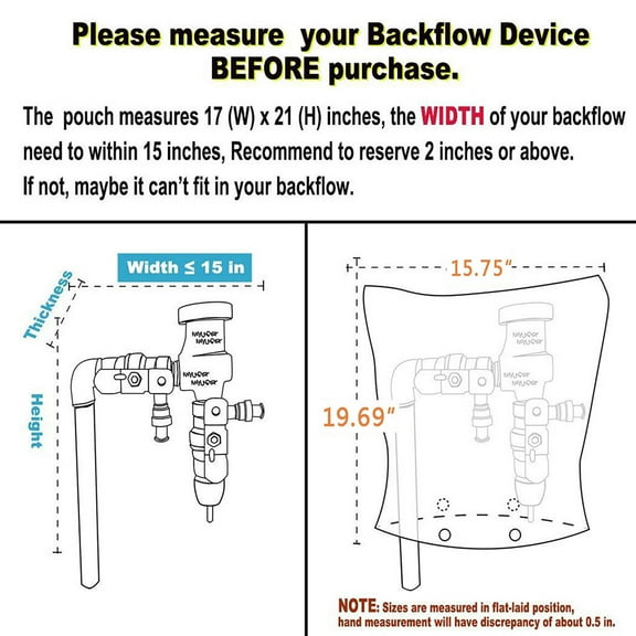 Qiweii Winter Water Pipe Insulation Cover,Faucet and Valve Freeze Protection Bag