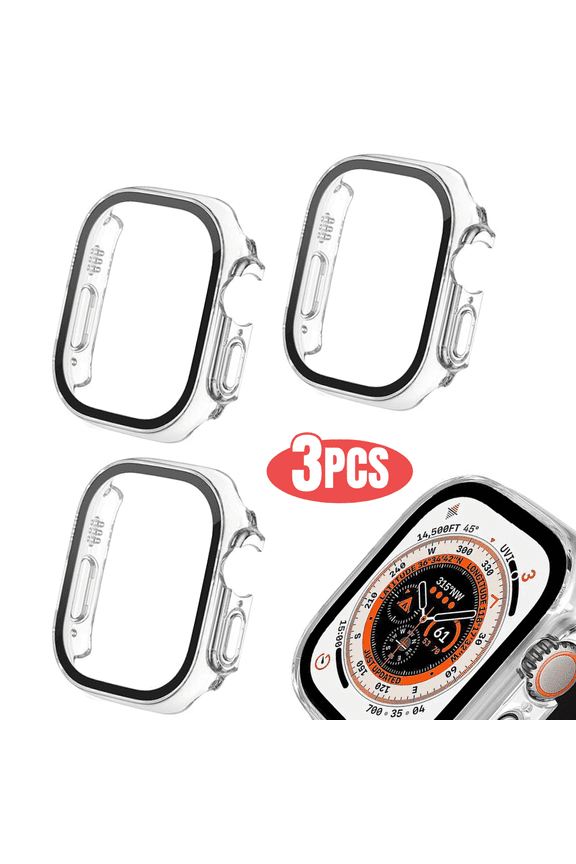 for Apple Watch Series Ultra 3 [49mm] Case, with Built-in Tempered Glass Screen Protector [3PCS]