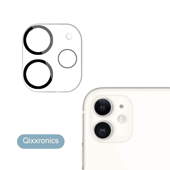 Qixxronics for iPhone 11 Camera Lens Protector Tempered Glass Camera Lens Protection