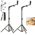 thumbnail image 1 of Qiyester 2 Pack Phone Tripod Portable Landing Extendable Shooting Stand Adjustable Angle with Flexible Articulating Arm Storage Bag for Vlog, Watching, 1 of 10