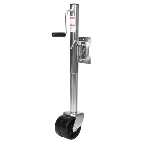 Qiyester 2000 Lbs Trailer Jack with Dual Wheel Heavy Duty Swivel Boat Jack 10 Inch Lift Bolt-on Tongue Trailer Jacks for Rv Boat Trailers