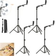 thumbnail image 1 of Qiyester 4 Pack Phone Tripod Stand Adjustable Overhead Mount Rack with Flexible Articulating Arm Storage Bag for Live Streaming, Meeting, Cooking, 1 of 10