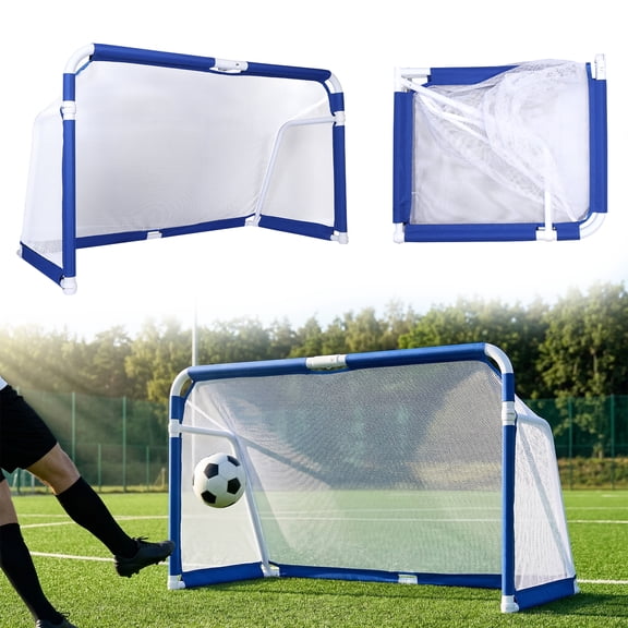 Qiyester 5x3 FT Folding Soccer Goal, Aluminum Alloy Foldable Portable Soccer Net, No Installation Required, Suitable for School Training Park Backyard