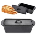 thumbnail image 1 of Qiyester Bread Pans Cast Iron Loaf Mold with Lid Handles Lame for Sourdough Homemade Baking Bread, 1 of 10