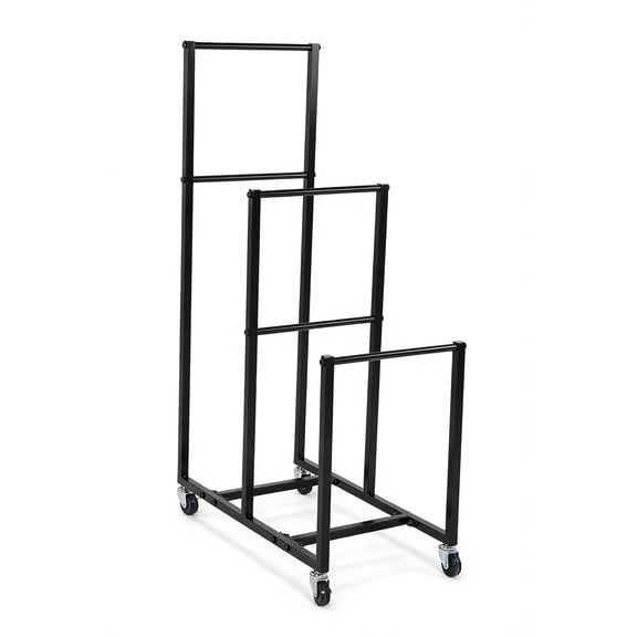 Qiyester Carton Storage Rack with Wheels & Handle Carton Stand Cart 41x26x14inch Floor-standing Cardboard Organizer for Party Events Hotel Factory Warehouse