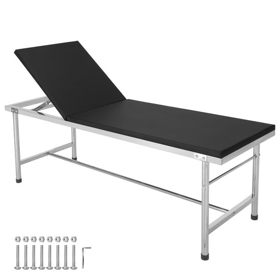Qiyester Medical Exam Table Adjustable Backrest Massage Table with Paper Roll Dispenser Hospital Bed for Home Use Clinic Hospital Tattoo Spa