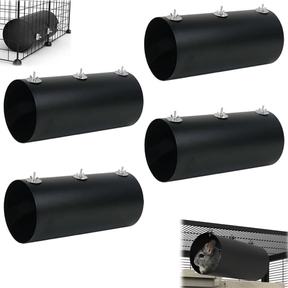 Qiyester Small Animals Tubes Portable Hideout Hanging Tunnels for Ferret Squirrel Guinea Pig Rat Rabbit Cage Accessories 4pcs