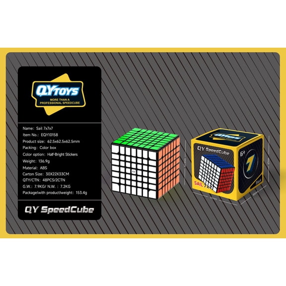 Qiyi 7x7 Magnetic Magic Cube Stickerless Professional Fidget Toys Qiyi Warrior 7x7 Cubo Magico Puzzle