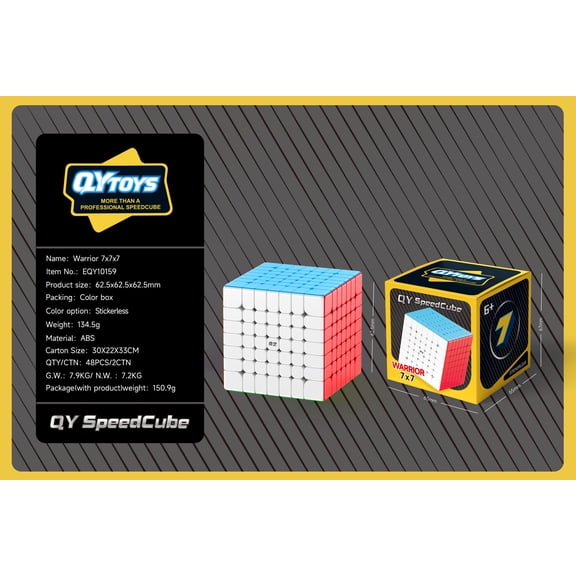Qiyi 7x7 Magnetic Magic Cube Stickerless Professional Fidget Toys Qiyi Warrior 7x7 Cubo Magico Puzzle