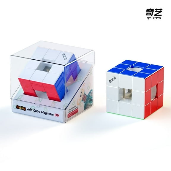Qiyi Racing Void UV 3X3 M  Magic Cube Stickerless Toys Cubo Magico Puzzle Qiyi Hollow 3x3 M Cube Children Gift