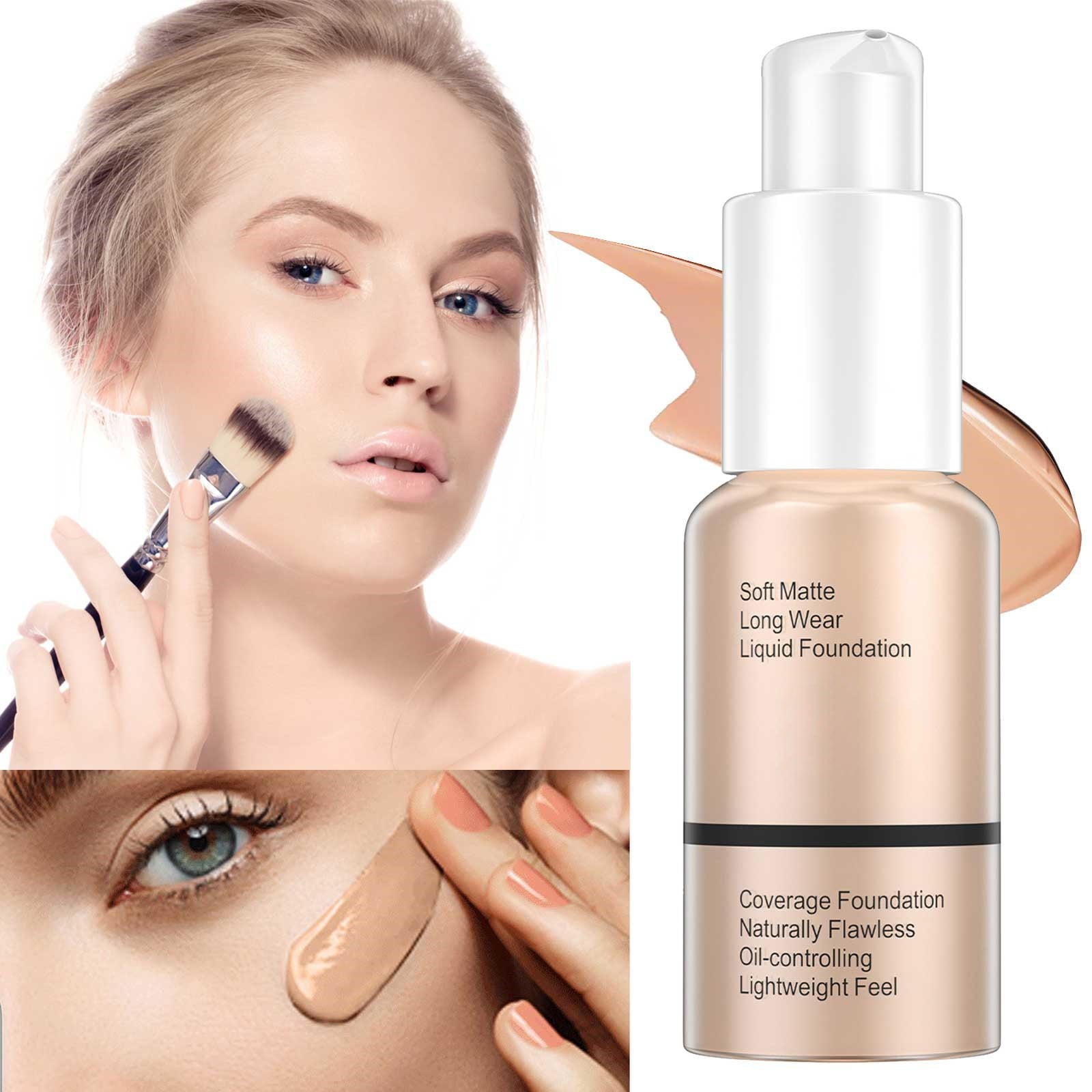 Qiyifuwang Liquid Foundation Full Coverage Liquid Concealer Foundation
