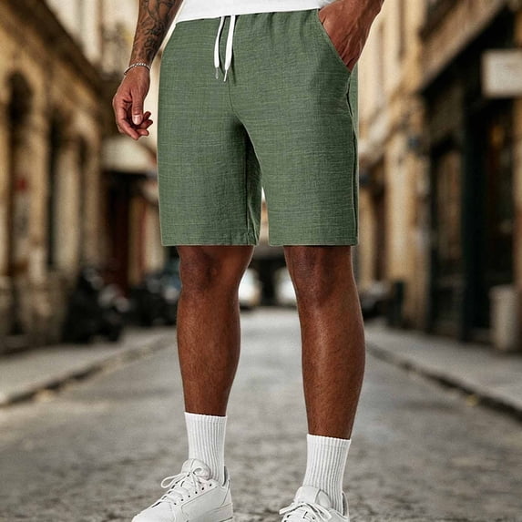 Qiyinn Man Solid Color Fashion Fallow Pockets Waist Pants