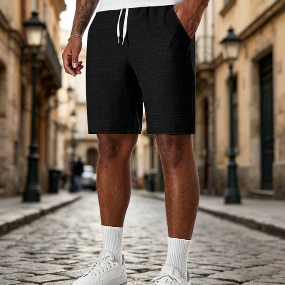 Qiyinn Man Solid Color Fashion Fallow Pockets Waist Pants