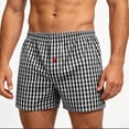 thumbnail image 1 of Qiyinn Men Summer Plaid Shorts Classic Gingham Pattern Button Front Drawstring Waist Breathable Beach Board Shorts for Young Men, 1 of 7