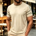 thumbnail image 1 of Qiyinn Men's Line Casual T-shirt For Summer Men Top, 1 of 6