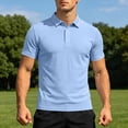 thumbnail image 1 of Qiyinn Men's Polo Shirts Short Sleeve Cotton Pique 3 Buttons Golf Shirts Classic Fit Casual Performance T-Shirt, 1 of 9