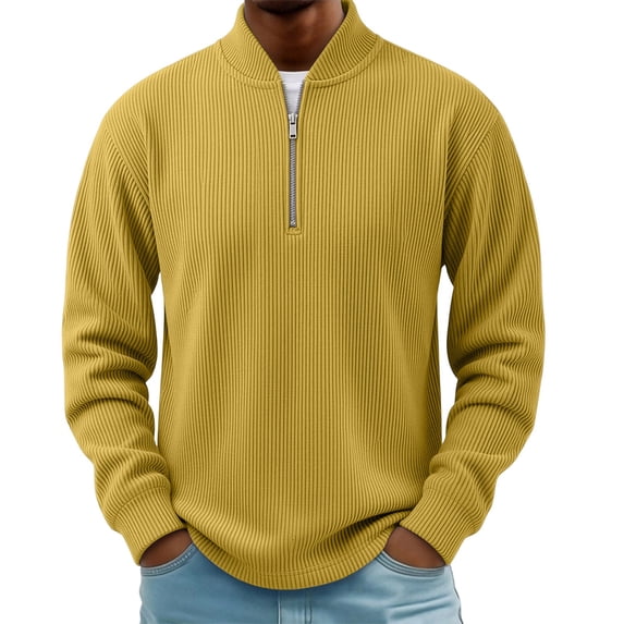 Qiyinn Men's Zip Up Casual Jacket | Long Sleeve Lightweight Outerwear for Spring Fall, Outdoor Sports