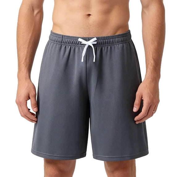 Qiyinn Mens Lounge Sweat Shorts, Casual Elastic Waist Gym Workout Shorts with Drawstring