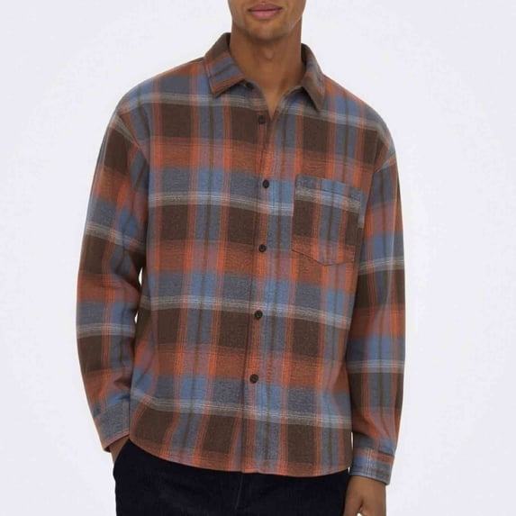 Qiyinn Premium Mens Flannel Shirt Long Sleeve Button Down Plaid Flannel Shirt