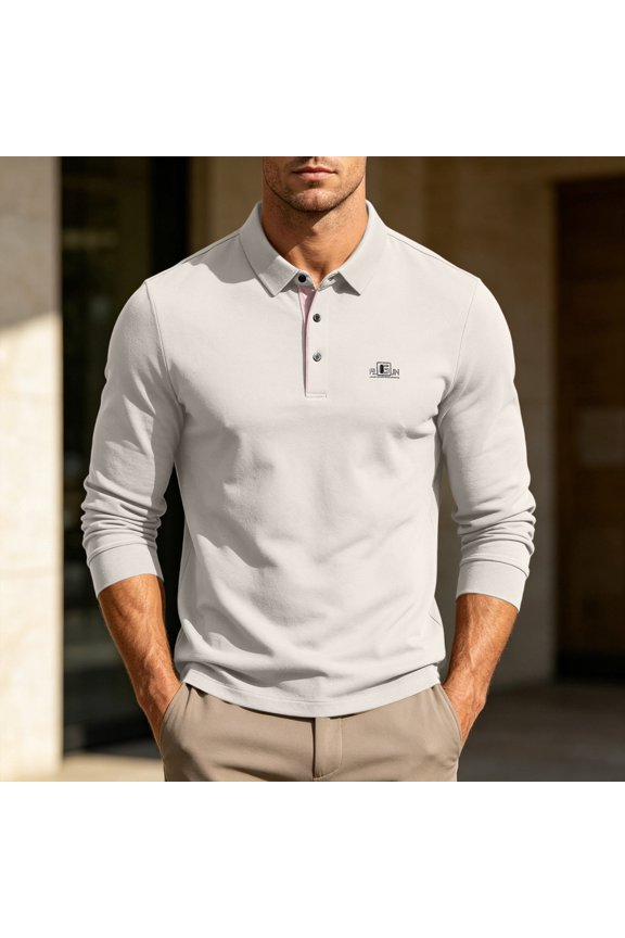 Summer Men's Short-sleeved T-shirt Refreshing Breathable Loose-fitting Middle-aged Business Casual Color Top Shirt For Men