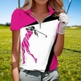 thumbnail image 1 of Qiyinn Women's Golf Polo Shirts Short Sleeve Quarter Zip Pullover Moisture Wicking Workout Tops, 1 of 5