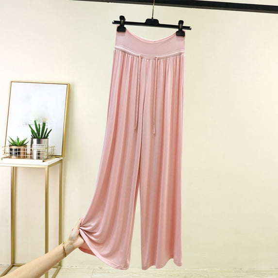 Qiyinn Women's Solid Color Drawstring Elastic Waist Pants
