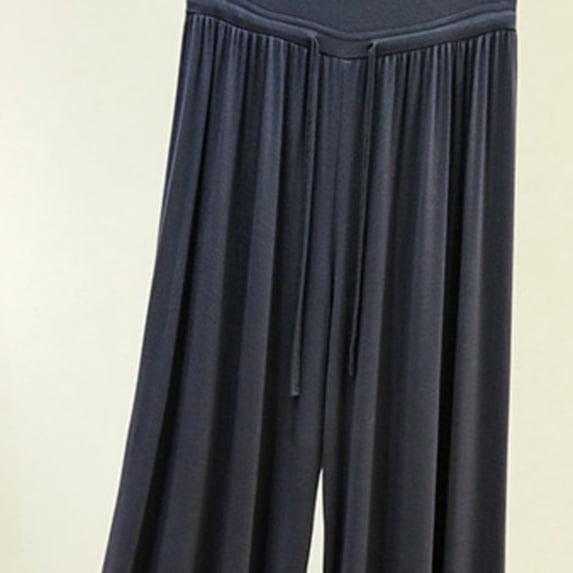 Qiyinn Women's Solid Color Drawstring Elastic Waist Pants