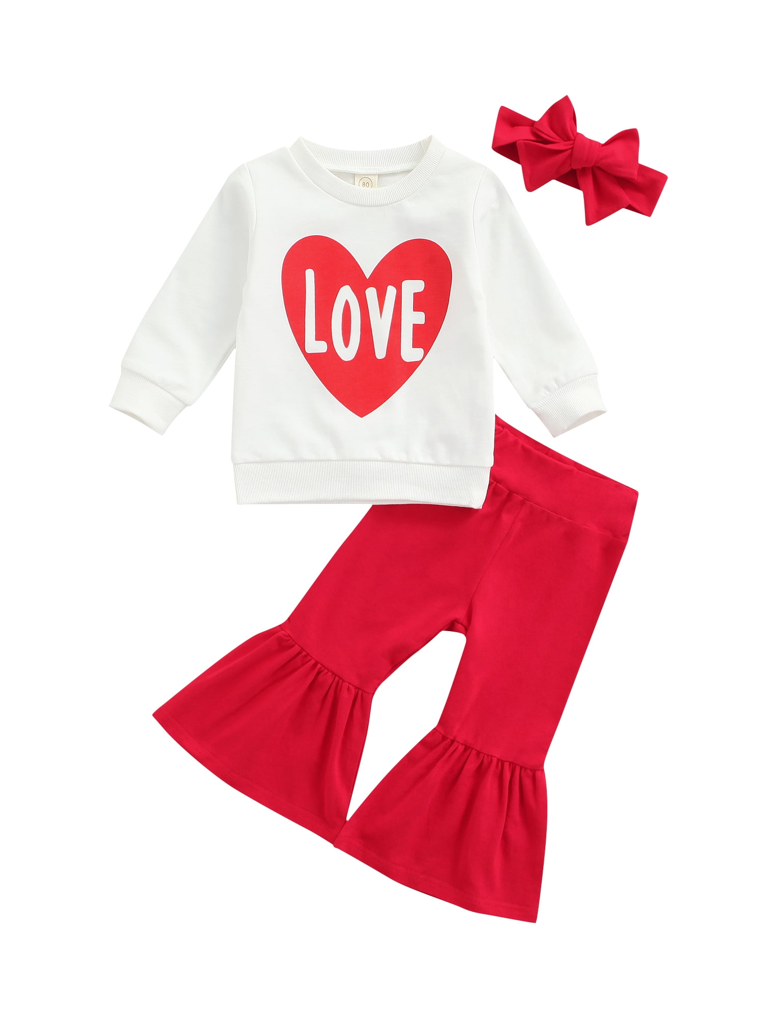 Two Valentine Outfits: T-shirt, Skirt, Pants, Girl Size 4T Heart Breaker