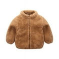 thumbnail image 1 of Qiylii Baby Girls Boys Winter Fleece Coat Toddler Kids Faux Fur Jacket Warm Hooded Outwear Cardigan with Ears Fall Winter Outfits, 1 of 1