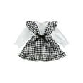 thumbnail image 1 of Qiylii Baby Girls Outfits, Long Sleeve O neck Romper+Plaid Suspender Skirt, 1 of 8