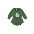 thumbnail image 1 of Qiylii Baby Girls Romper, Rainbow Pattern O-Collar Long Sleeve Jumpsuit, 1 of 7
