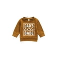 thumbnail image 1 of Qiylii Baby Letter Print Sweatshirt, Long Sleeve Round Neck Pullover Tops, 1 of 7