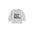 thumbnail image 1 of Qiylii Baby Letter Sweatshirt Long Sleeve O-Neck Pullover Tops,1-4T, 1 of 6