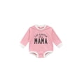 thumbnail image 1 of Qiylii Baby Romper, Letter Long Sleeve O neck, Pink/Brown, 0-24 Months, 1 of 8