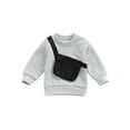 thumbnail image 1 of Qiylii Boy's Round Collar Thick Tops, Full Sleeve Front Fake Bag Sweatshirt, 1 of 8