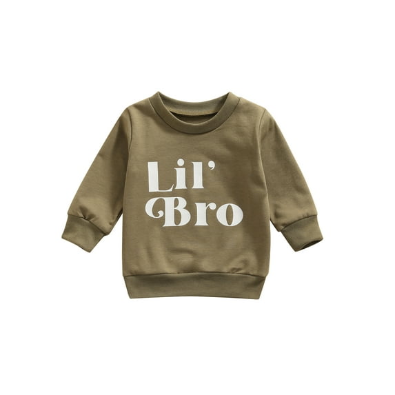 Qiylii Children’s Boys Girls Sweater Letter Printed Round Neck Long Sleeve Top