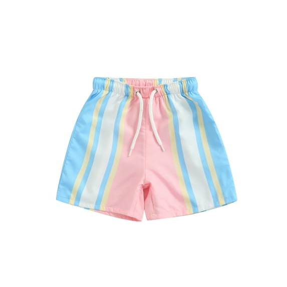 Qiylii Children's Casual Beach Shorts Summer Boy’s Fashion Printing Drawstring Waist Swim Trunks,2-6Years