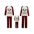thumbnail image 1 of Qiylii Christmas Family Matching Pajamas Set, Deer Print Tops+Plaid Print Pants, 1 of 9
