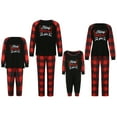 thumbnail image 1 of Qiylii Christmas Family Pajamas Set Plaid Pattern Tops Elastic Waist Pants, 1 of 9
