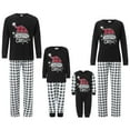 thumbnail image 1 of Qiylii Christmas Pajamas Set for Family Matching Long Sleeve Santa Hat Print T shirt Tops + Stripes Pants Sleepwear Clothing Set Holiday Pjs, 1 of 10