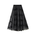 thumbnail image 1 of Qiylii Female Lace Tiered Skirt, Flower Embroidery High Waist Skirt, 1 of 6