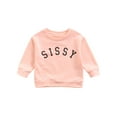 thumbnail image 1 of Qiylii Girls Casual Sweatshirt, Letter Long Sleeve Round Neck Pullover, 1 of 6