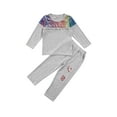 thumbnail image 1 of Qiylii Girls Clothes Set  Colorful Sequin Long Sleeve O-Neck Ruffle Tops+Pants, 1 of 9